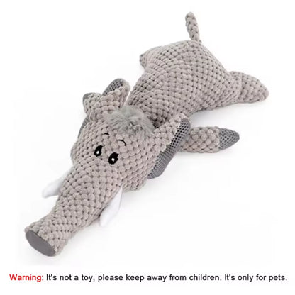 1/3 Pcs Large Dog Toy Bite-Resistant Sound Plush Toy Lion Wolf Elephant Cartoon Pet Toy Squeaky Dog Toy for Small & Medium Dogs